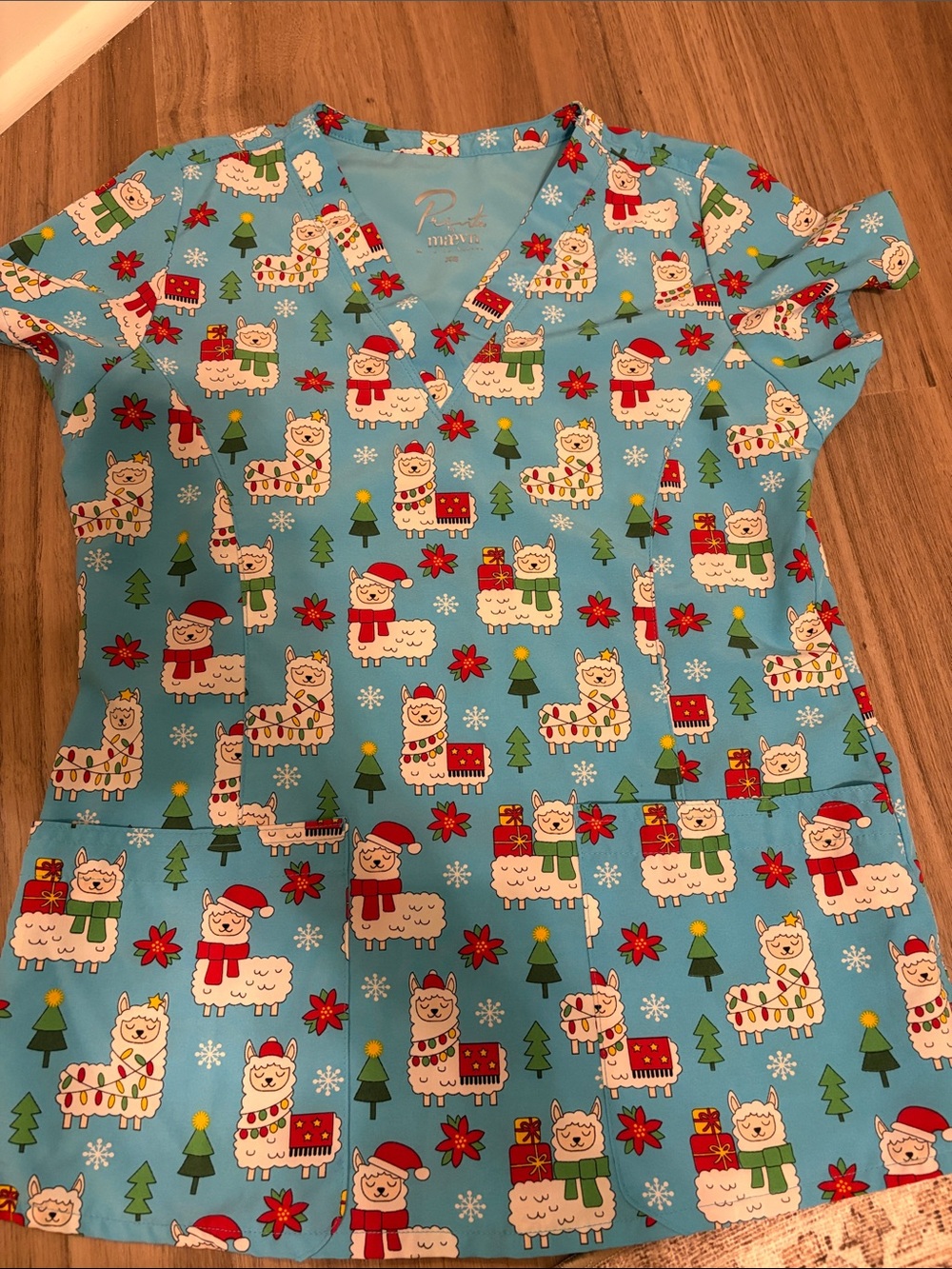 Holiday scrub top!